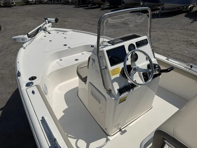 Slide: The Image of 2023 Key West 188 Bay Reef boat with steering console. - 6