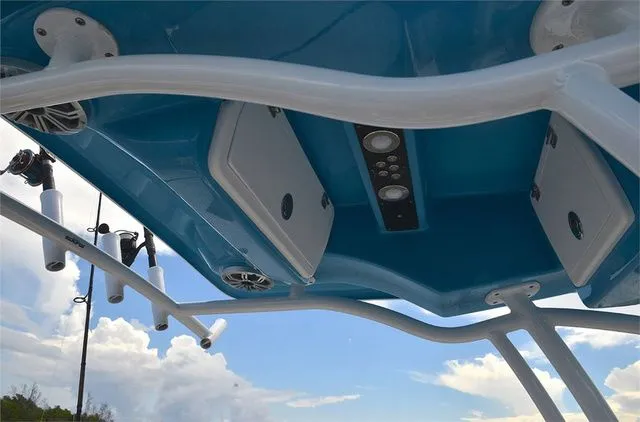Slide: The Image of Interior view of 2017 Sea Fox 246 Commander boat deck. - 2