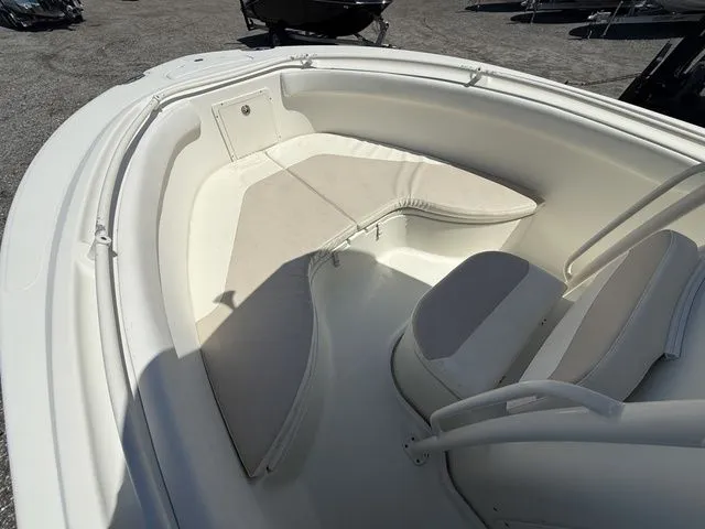 Slide: The Image of Interior view of a 2012 Hydra-Sports 2300 CC boat with seating area. - 11