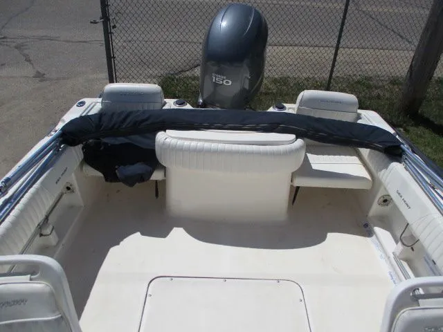 Slide: The Image of Interior view of a 2005 Sea Hunt 186 Escape boat with motor. - 7