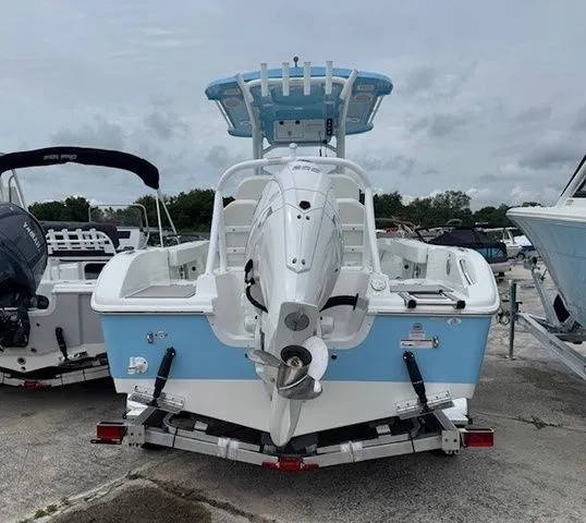 Slide: The Image of 2026 Sea Pro 225 FLXR Sandbar boat on trailer. - 2