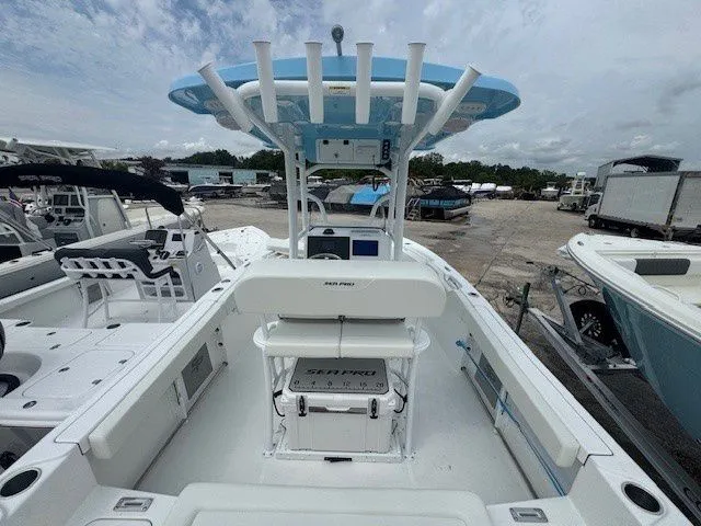 Slide: The Image of Interior view of Sea Pro 225 FLXR Sandbar boat, year 2026. - 4
