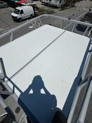 Slide: The Image of Rooftop view of a 2023 Godfrey Monaco 235 SD pontoon boat. - 13