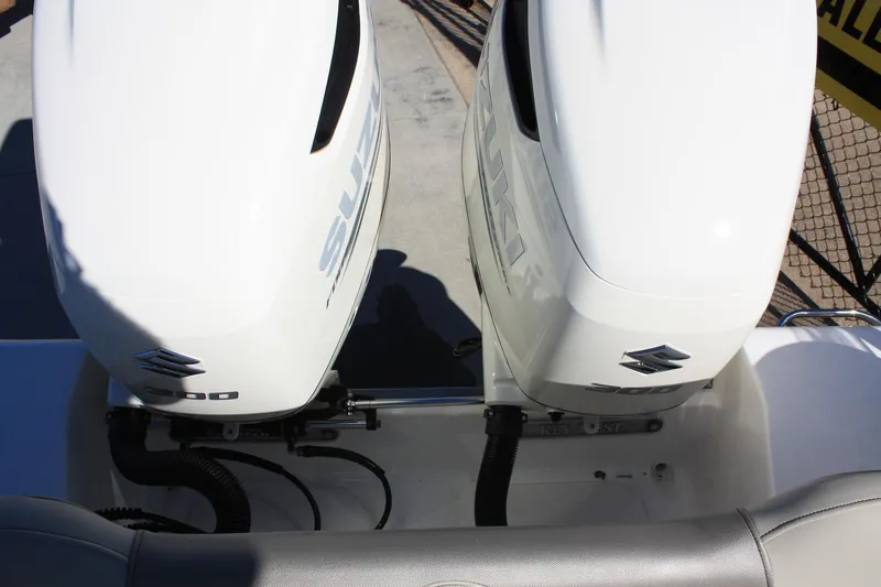 Slide: The Image of Two Suzuki outboard motors on Key West 263 FS boat, year 2023. - 29