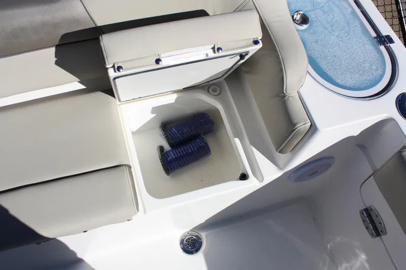 Slide: The Image of Interior of a 2023 Key West 263 FS boat with seating area. - 37