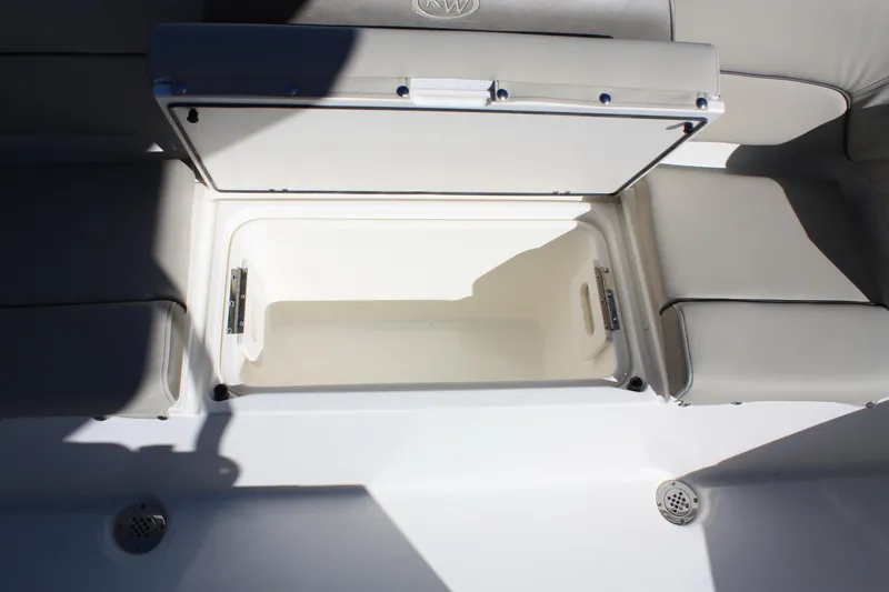 Slide: The Image of Storage compartment in Key West 263 FS boat, 2023 model. - 39