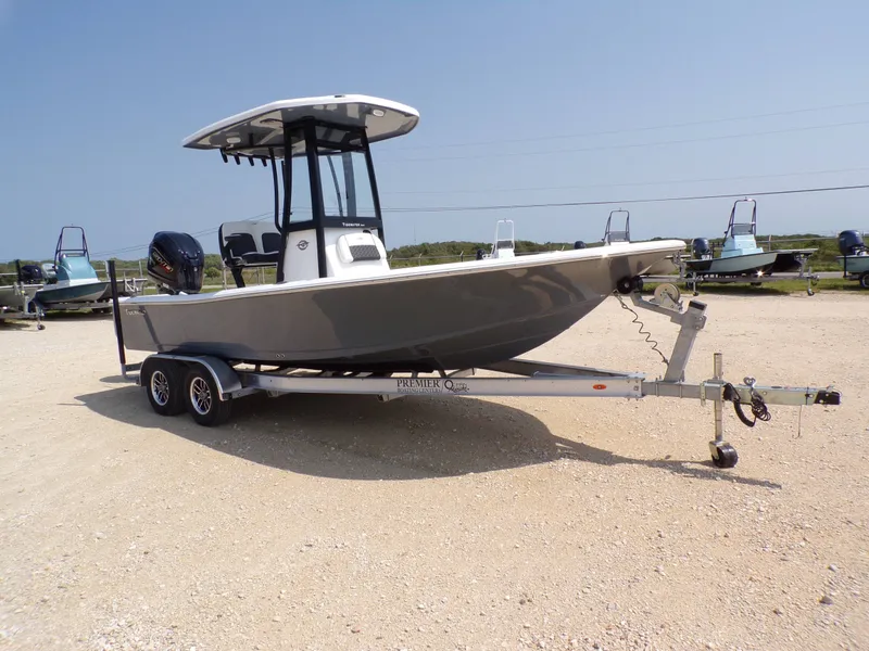 Slide: The Image of 2026 Tidewater 2210 Carolina Bay boat on trailer. - 7