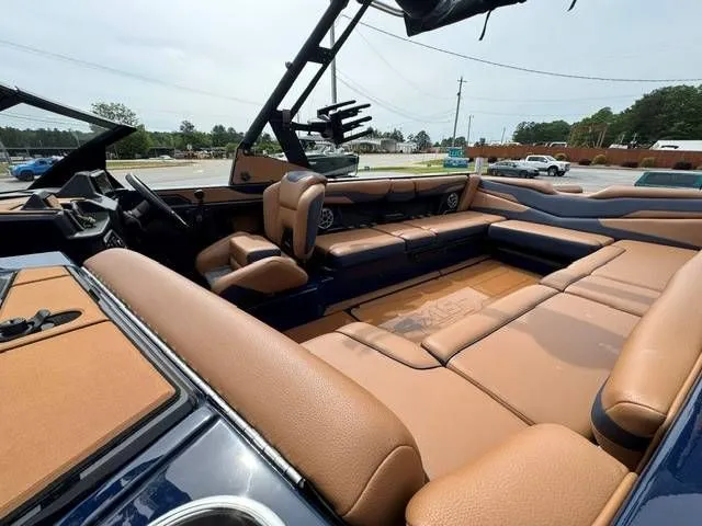 Slide: The Image of Luxurious interior of the 2023 Axis Wake Research T250 boat. - 6