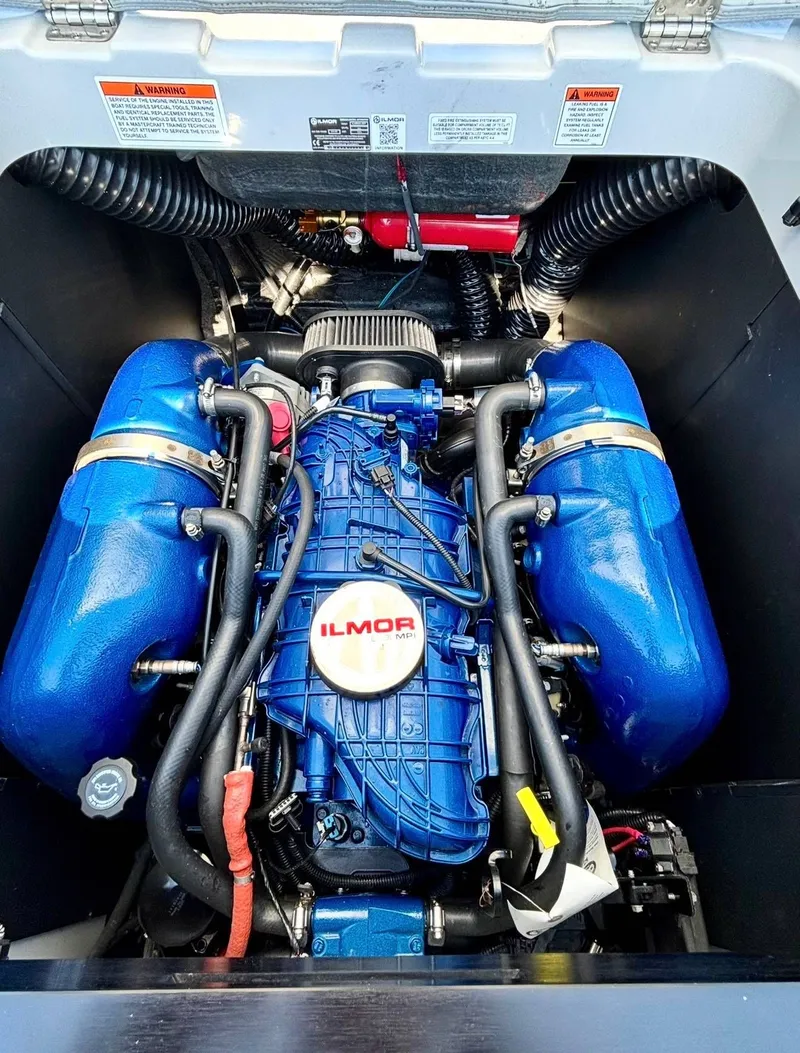 Slide: The Image of Ilmor engine in 2022 MasterCraft XT23 boat. - 17