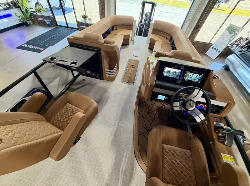 Slide: The Image of Interior view of the 2026 Harris Grand Mariner 250 boat. - 9