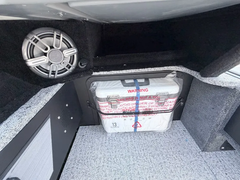 Slide: The Image of Interior of 2026 Starcraft 188 Delta DC with speaker and storage compartment. - 10