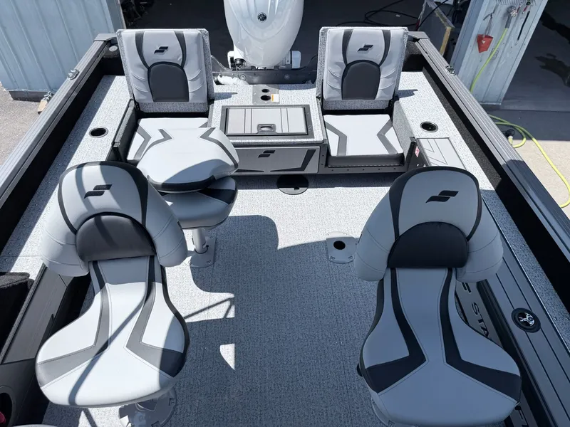 Slide: The Image of Interior of 2026 Starcraft 188 Delta DC with gray seating. - 16