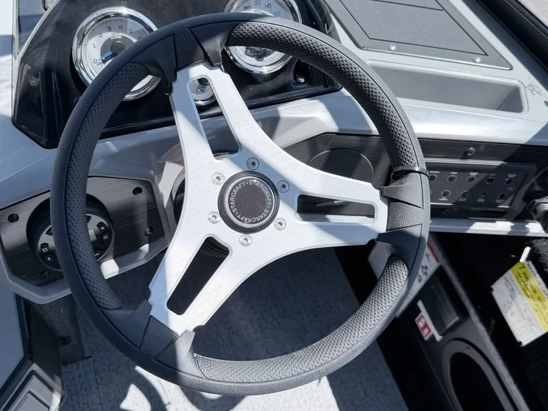 Slide: The Image of Steering wheel of the 2026 Starcraft 188 Delta DC boat. - 34