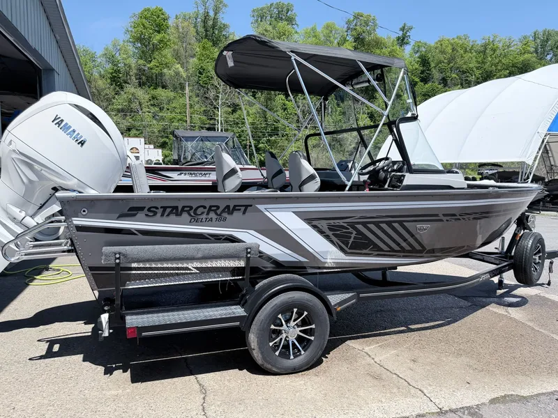 Slide: The Image of Starcraft 188 Delta DC 2026 boat with Yamaha engine outdoors. - 37