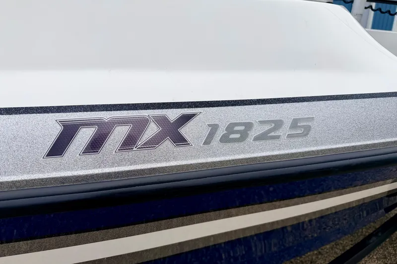 Slide: The Image of Close-up of MX 1825 boat model decal on a 2012 Skeeter SL 185. - 7