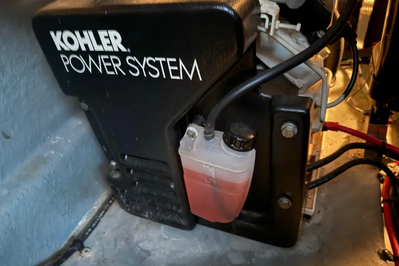 Slide: The Image of Kohler power system in 2003 Sea Ray 340 Sundancer engine compartment. - 19