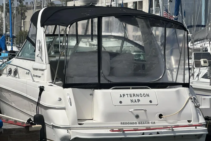 Slide: The Image of 2001 Sea Ray Sundancer 310 boat docked at Redondo Beach, California. - 4