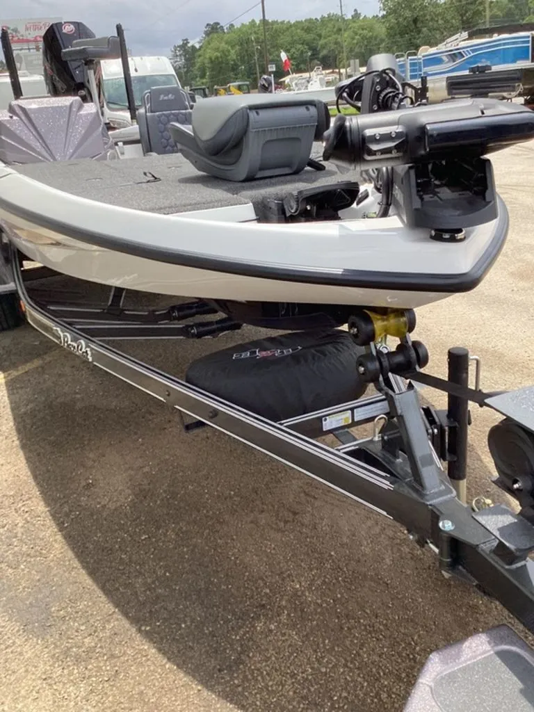 Slide: The Image of 2026 Bass Cat Cougar FTD parked on a trailer. - 20