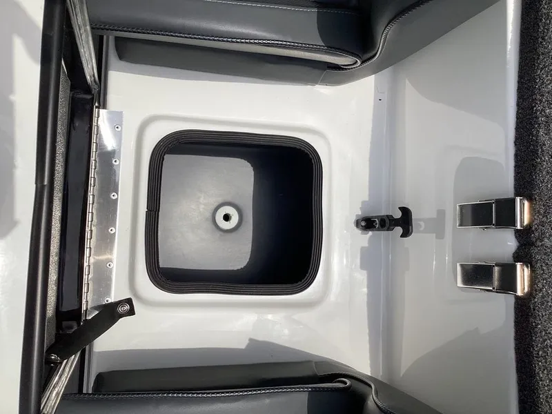 Slide: The Image of Interior of 2026 Bass Cat Cougar FTD with storage compartment. - 39