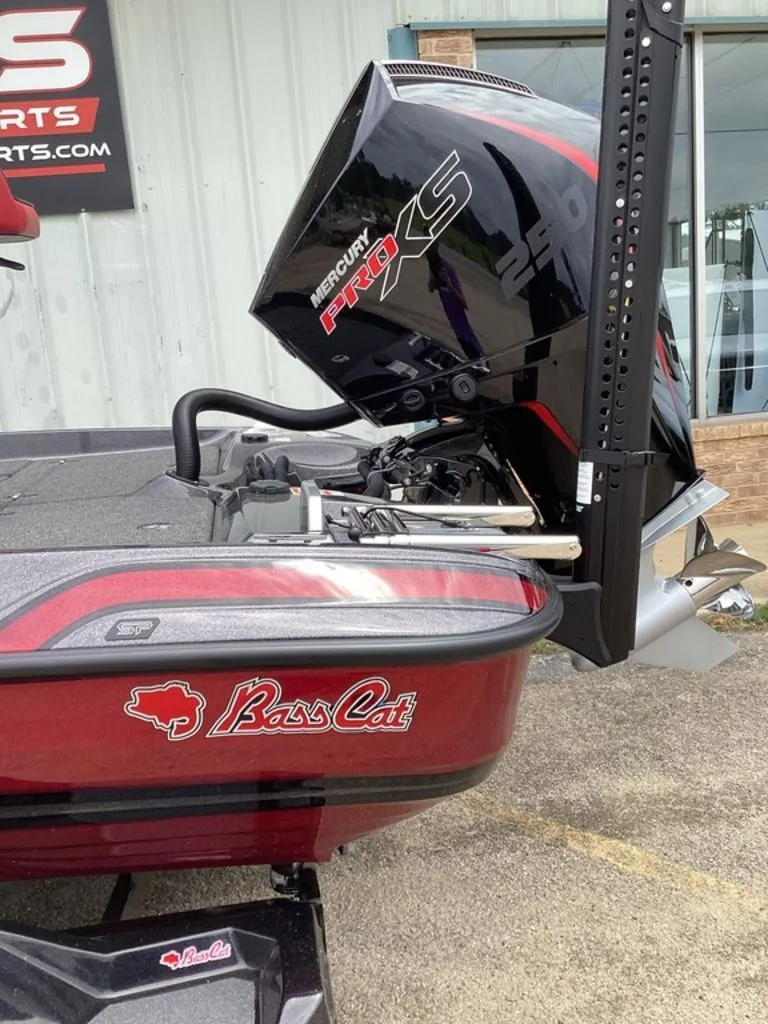 Slide: The Image of 2026 Bass Cat Eyra boat with Mercury Pro XS engine. - 10