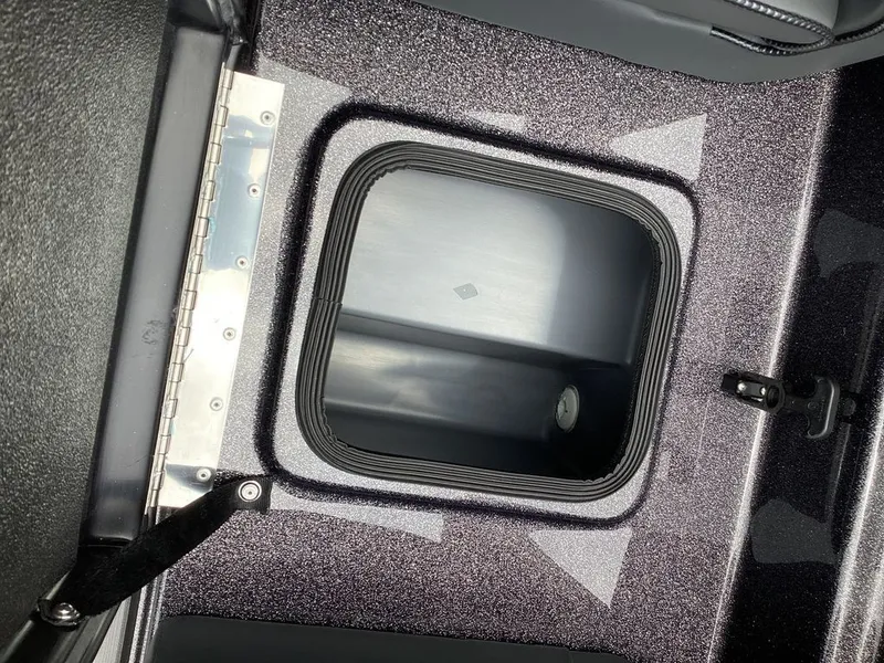 Slide: The Image of Interior view of 2026 Bass Cat Eyra storage compartment. - 45