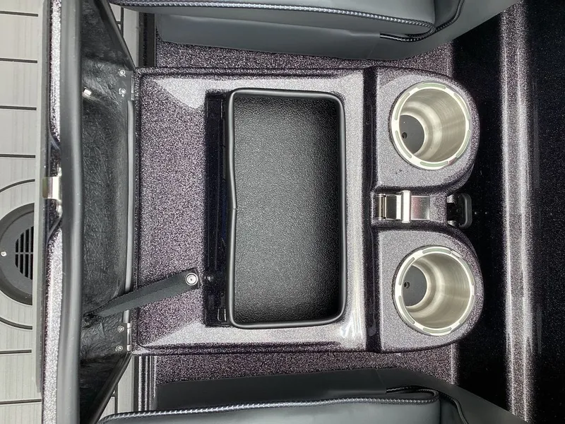 Slide: The Image of Interior of 2026 Bass Cat Eyra with cup holders. - 46