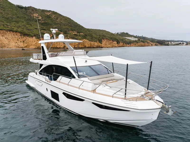 The Image of Azimut Fly 60 Yacht 2020 near coastal landscape. - 0