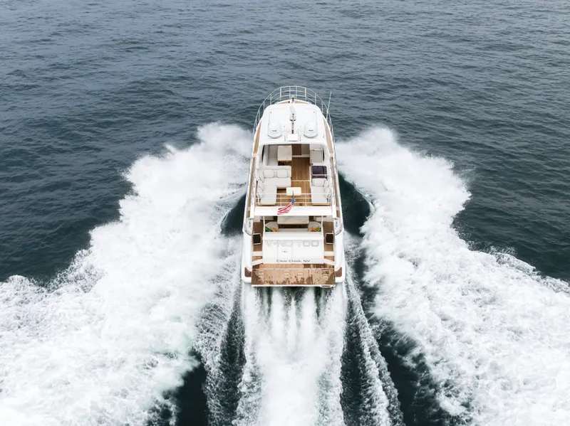 Slide: The Image of Azimut Fly 60 yacht from 2020 cruising on open sea. - 11