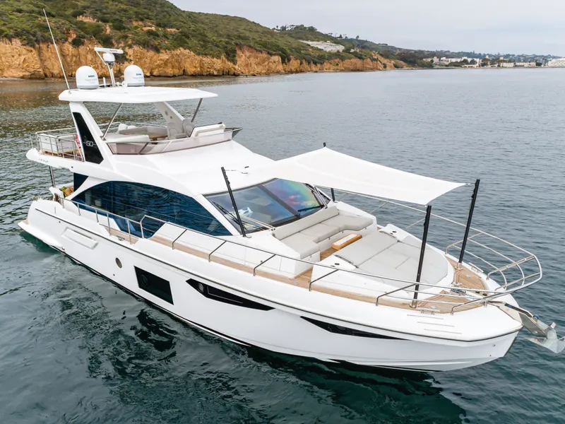 Slide: The Image of Luxury Azimut Fly 60 yacht from 2020 on calm waters. - 25
