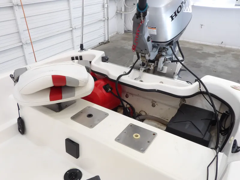 Slide: The Image of 2017 Bass Cat Phelix boat with Honda outboard motor. - 16