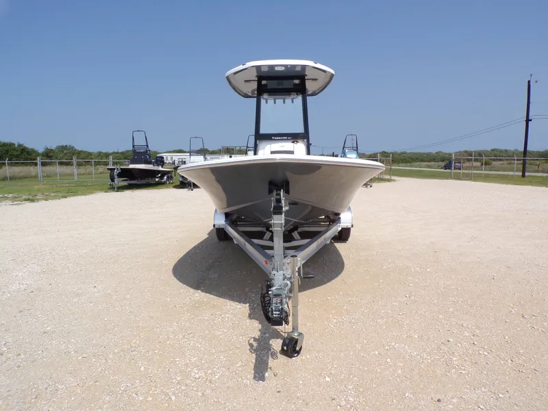Slide: The Image of 2026 Tidewater 2210 Carolina Bay boat on trailer, front view. - 5