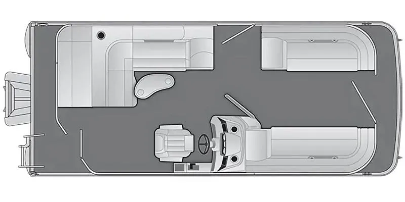 Slide: The Image of Layout of S Series 20 SL pontoon boat, model 2026. - 2
