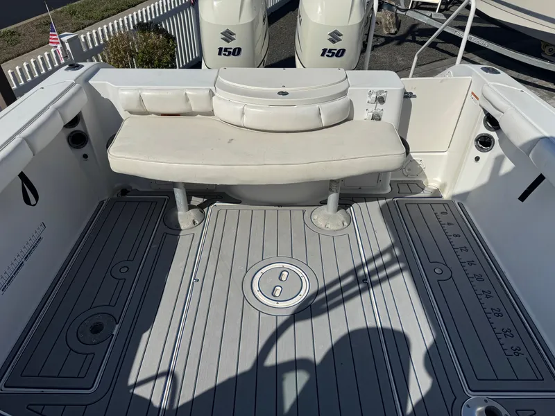 Slide: The Image of Interior of a 2004 Seaswirl Striper 2601 with Suzuki 150 engines. - 15