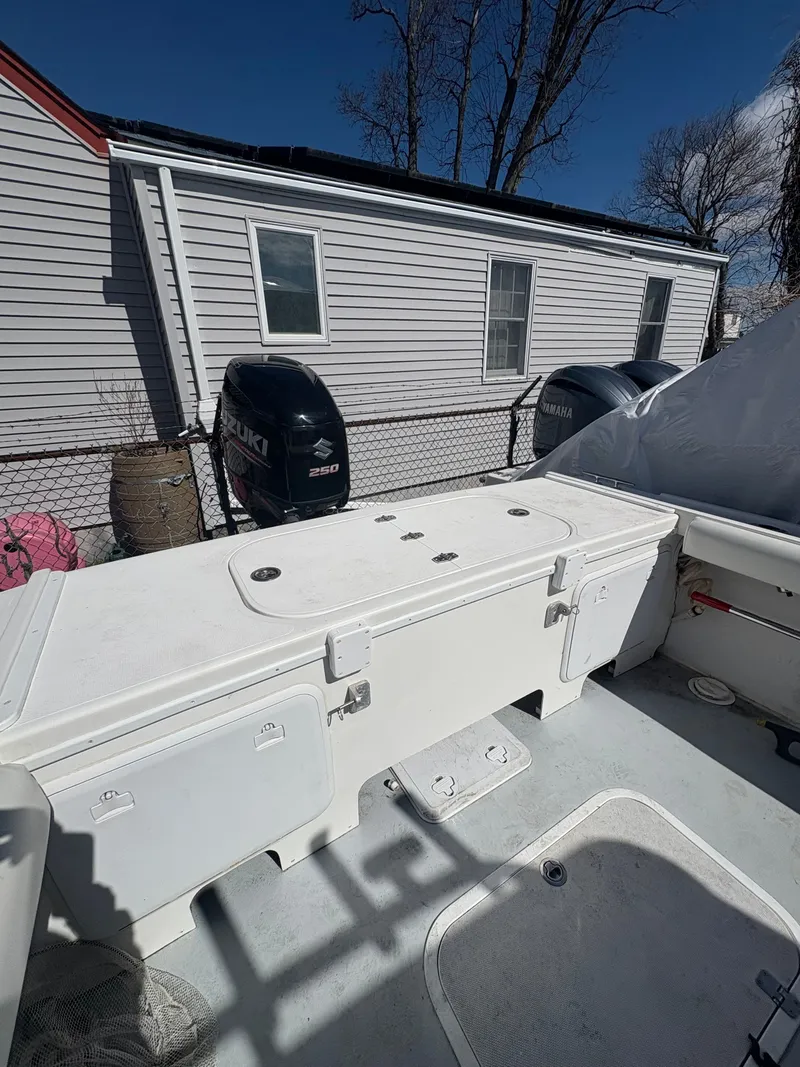 Slide: The Image of 2019 Steiger Craft 23 Chesapeke boat with outboard motors. - 8