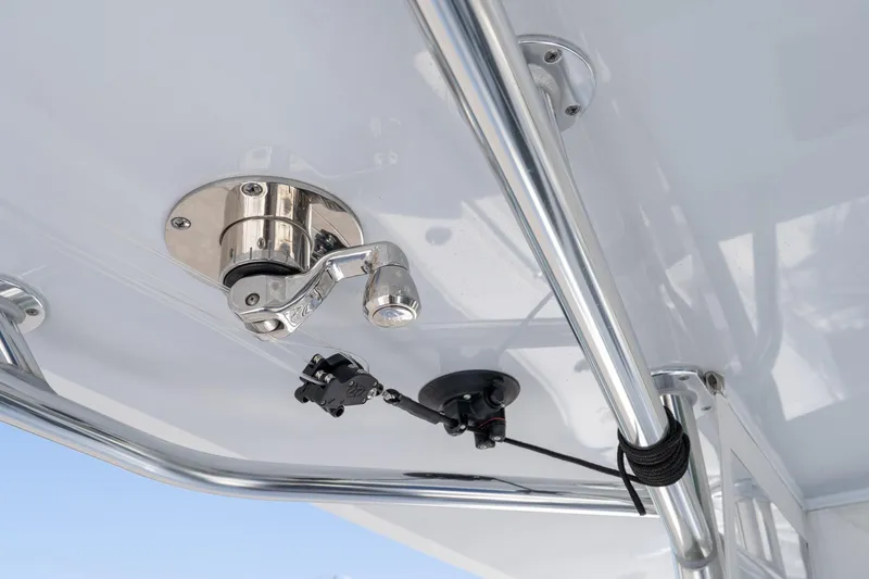 Slide: The Image of 2024 Contender 35 ST boat hardware and rigging detail. - 18