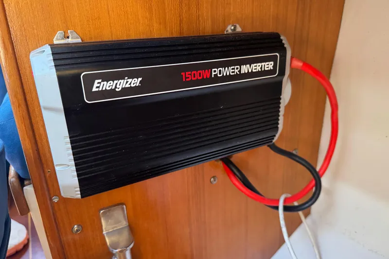 Slide: The Image of Energizer 1500W power inverter installed on a 1996 Catalina 36 MkII sailboat. - 32