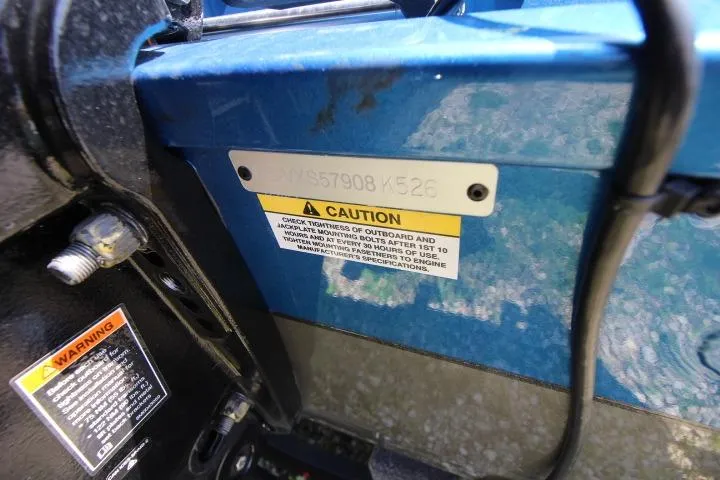 Slide: The Image of 2026 Vexus ADX 190 boat caution label and serial number plate. - 23