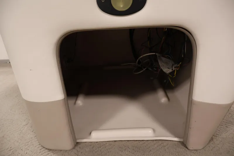 Slide: The Image of Storage compartment of a 2008 Sun Tracker Party Barge 24 DLX with visible wiring. - 20