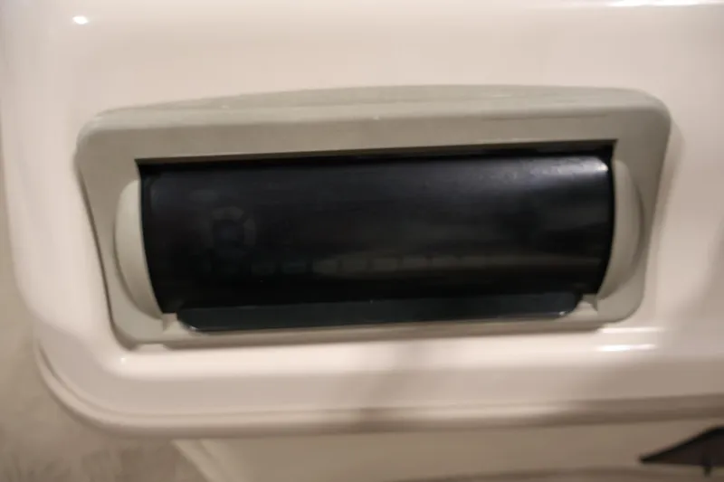 Slide: The Image of Close-up of a 2008 Sun Tracker Party Barge 24 DLX dashboard component. - 28