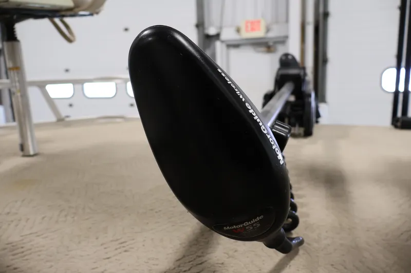 Slide: The Image of Close-up of a MotorGuide trolling motor on a 2008 Sun Tracker Party Barge 24 DLX. - 9