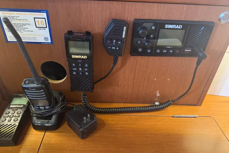 Slide: The Image of Simrad marine radio equipment on Beneteau Oceanis 48 yacht, 2015 model. - 6