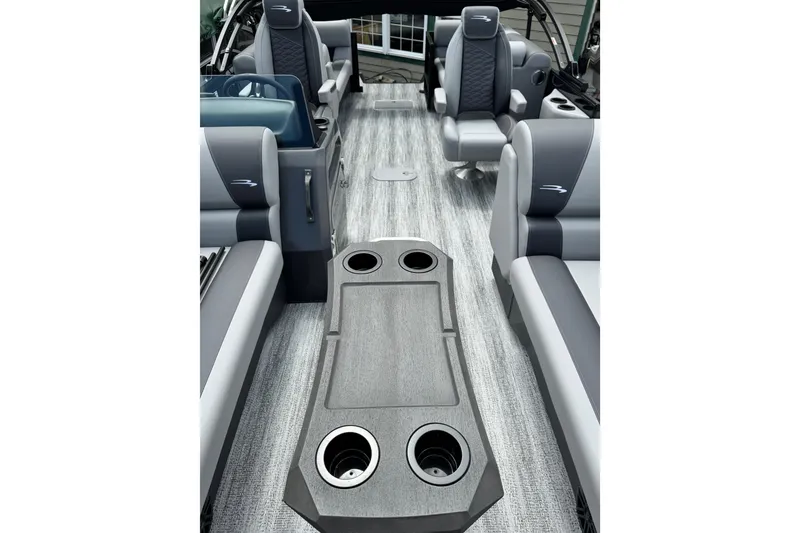 Slide: The Image of Luxurious interior of 2026 Bennington 23 boat with sleek seating and modern design. - 8