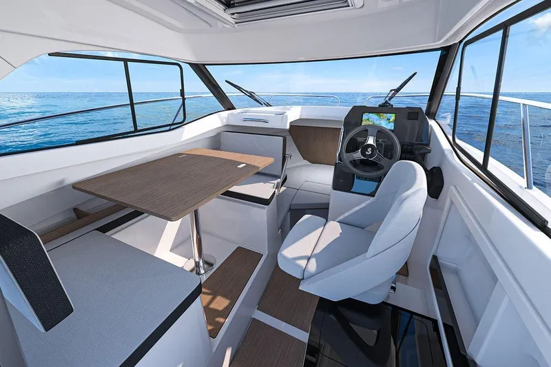 Slide: The Image of Interior of the 2026 Beneteau Antares 7 yacht. - 14