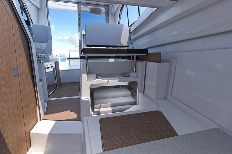 Slide: The Image of Interior of 2026 Beneteau Antares 7 with modern amenities. - 20