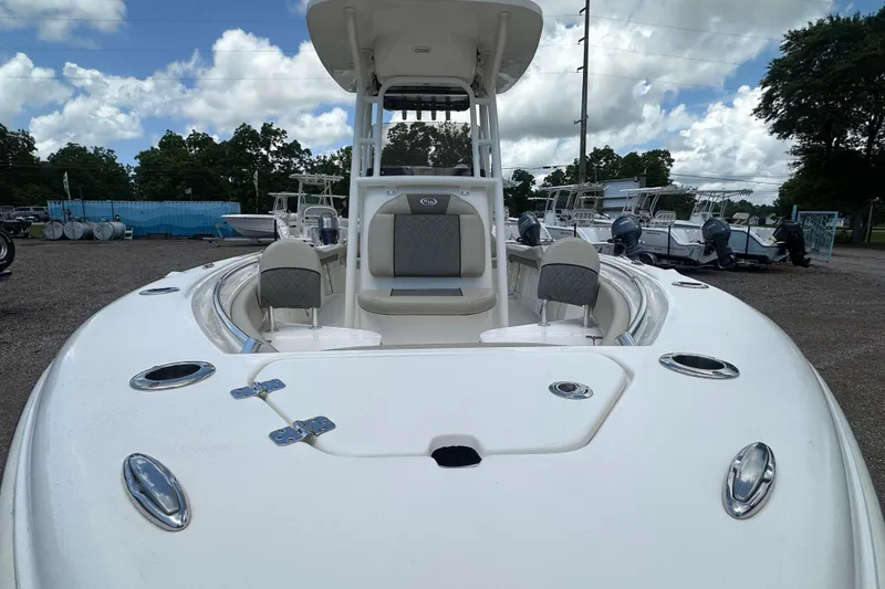 Slide: The Image of 2025 Key West 219 FS boat with sleek design, spacious seating, and modern features. - 9