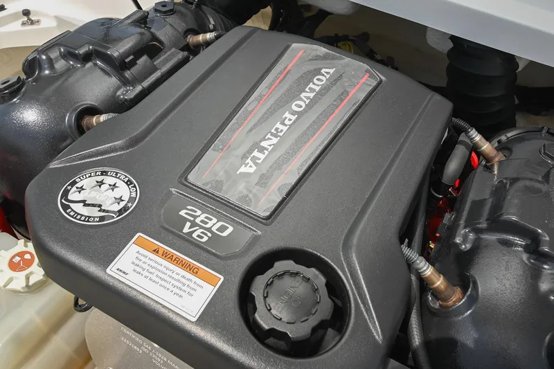 Slide: The Image of Volvo Penta 280 V6 engine in 2022 Cobalt CS22 boat, showcasing super ultra-low emissions. - 44