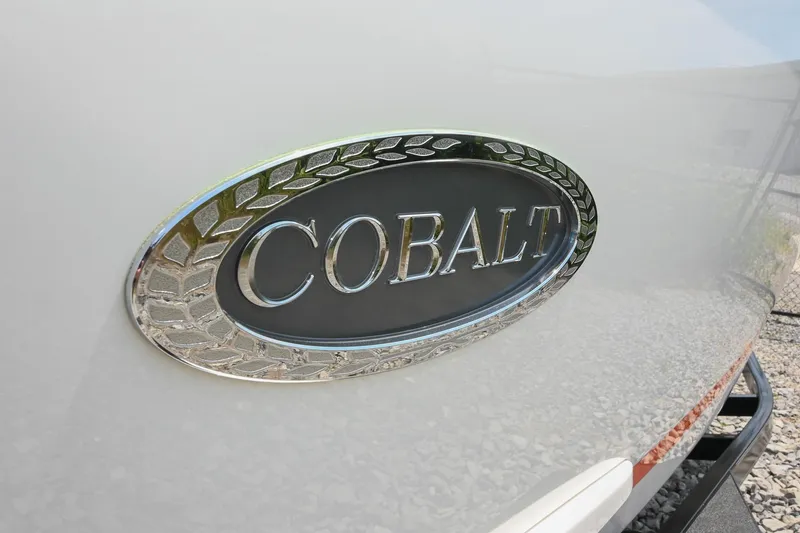 Slide: The Image of Cobalt CS22 2022 emblem on a sleek boat exterior. - 9
