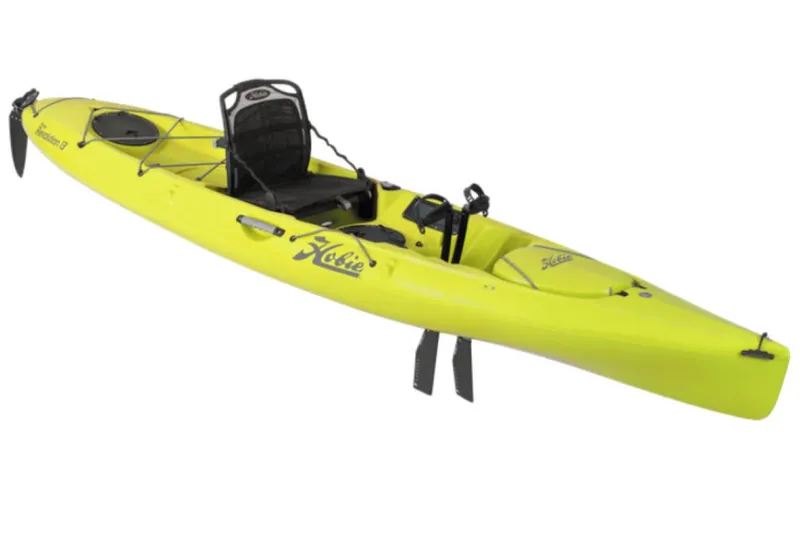 Slide: The Image of 2023 Hobie Revolution 13 kayak in bright yellow. - 26