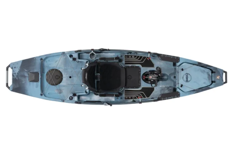 Slide: The Image of 2023 Hobie Mirage Pro Angler 12 kayak with 360 Drive Technology, top view. - 9
