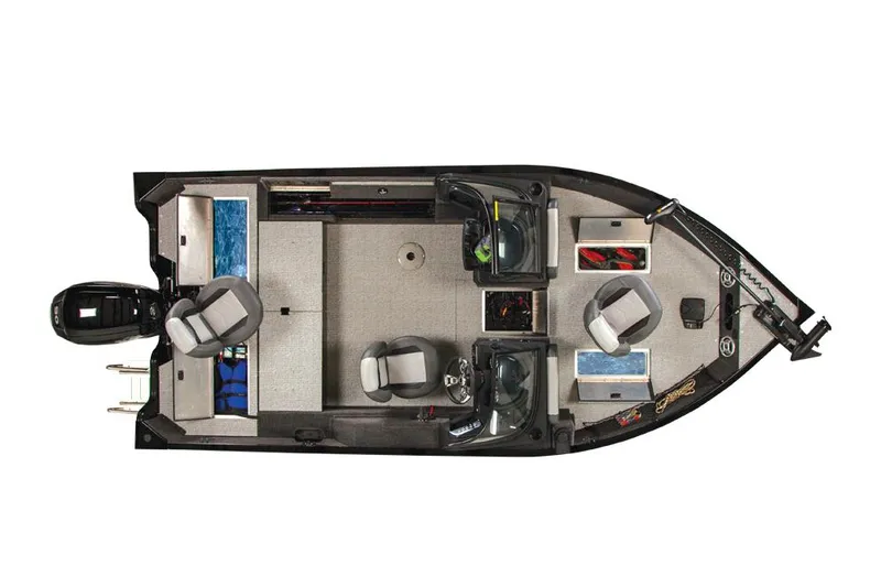Slide: The Image of Manufacturer Provided Image: 2025 Lowe Fishing Machine 1675 WT, top view, spacious layout, equipped for fishing. - 43